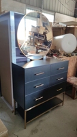 Coiffeuse blanche avec éclairage, Station de miroir de Table, Style français classique, garantie de 5 ans, 2020