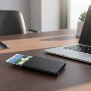 Tarjetero Metálico Antirrobo, Delgado, de Aleación de Aluminio, para Tarjetas de Crédito y de Presentación, con Mecanismo Pop-up - Product Image 3