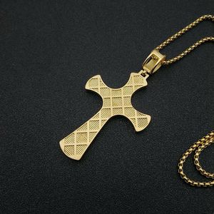 Collar con Colgante <span class=keywords><strong>de</strong></span> Cruz Hiphop <span class=keywords><strong>de</strong></span> Acero Inoxidable, <span class=keywords><strong>Cadena</strong></span> Minimalista Personalizada, Collares Pulidos <span class=keywords><strong>para</strong></span> Parejas, <span class=keywords><strong>para</strong></span> Hombre y Mujer - Product Image 5