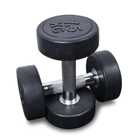 Haltères commerciaux en LBS pour musculation, ensemble de poids, accessoires et équipement de gym à domicile, haltères ronds en caoutchouc à poids libre