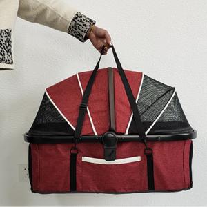 Poussette de voyage en tissu rouge <span class=keywords><strong>pour</strong></span> <span class=keywords><strong>chien</strong></span>, sac de transport <span class=keywords><strong>pour</strong></span> animaux de compagnie, chat, poussette <span class=keywords><strong>pour</strong></span> animaux de compagnie, poussette de jogging, poussette grande taille - Product Image 2