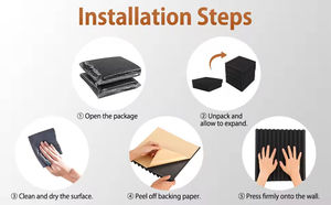 Auslet <span class=keywords><strong>Acoustic</strong></span> tấm cách âm phòng thu Tường bọt với giải pháp thiết kế đồ họa hấp thụ âm thanh cách nhiệt cho studio - Product Image 6