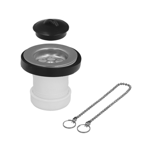 Valvola per Lavabo/Bidet con Tappo e Catena, Uscita 1 1/2" o 40 mm - Product Image 1