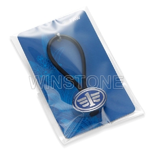 Porte-clés en métal émaillé bleu avec <span class=keywords><strong>logo</strong></span> <span class=keywords><strong>de</strong></span> <span class=keywords><strong>voiture</strong></span> Wing, sangle en plastique, impression UV, plaqué argent - Product Image 6