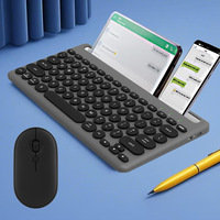 Ensemble clavier et souris ergonomique sans fil OEM 5.0 USB 78 touches étanche pour ordinateur portable/PC/tablette et usage bureautique/jeux