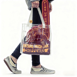 Tùy Chỉnh Giá Rẻ Rõ Ràng Nhựa Tái Sử Dụng <span class=keywords><strong>PVC</strong></span> Túi Xách Bãi Biển Trong Suốt Túi Tote Túi Quà Tặng Với Xử Lý Thư Loại Mô Hình - Product Image 3