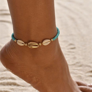Tobilleras de Moda Yueli para Mujer, con Cuentas de Concha, Estilo Boho, Joyería de Playa, Multicolor, Ajustables, Adornos para Pies - Product Image 3
