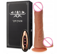 10 Modi Silikon+ABS Plüsch-Dildo Vibrator für Frauen G-Punkt Sexspielzeug Fernbedienung Starke Saugkraft Realistische Berührung 42°C Heizung Magnetisch