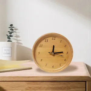 Montre de bureau de luxe personnalisée, horloges de bureau mieux moderne, mini alarme numérique mignonne, horloge de table en bois