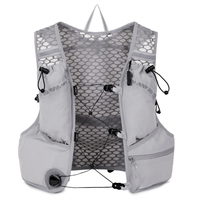 Chaleco de Hidratación Deportivo Moderno, Ligero, Transpirable, Unisex, Antirrobo, para Correr por Senderos, con Cierre, de Nailon y Poliéster, 36-57L
