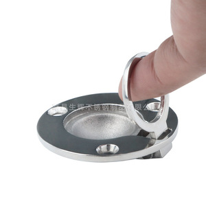 Anillo de tracción redondo de acero inoxidable 316 de 50 mm, manija de bloqueo oculta para suelo de barco, impermeable, pulido a espejo - Product Image 3