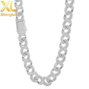 Chaîne cubaine Hip Hop 12MM en zircon, collier pour homme, bijoux de luxe, plaqué or 18 carats, personnalisable - Product Image 4