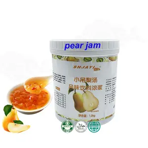 Hot Selling 1.3 Kg Pear Jam Fruit Jam Puree With Large Pear Pulp Bubble Tea Ingredients