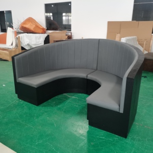 <span class=keywords><strong>Banc</strong></span> de salle à manger de restaurant moderne en bois personnalisé avec table, design <span class=keywords><strong>demi</strong></span>-<span class=keywords><strong>cercle</strong></span> pour restaurant et boutique - Product Image 5