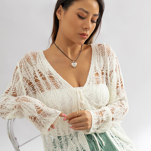 Collier pendentif tridimensionnel en forme de coeur géométrique tissé pour femmes Uionen 1390 bijoux de chaîne à maillons à la mode en laiton - Product Image 1