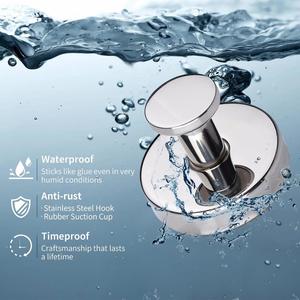 Wholesale High Quality Stainless Steel Wall Suction Cup <b>Hooks</b> Self Adhesive <b>Hooks</b> Bathroom Kitchen <b>Towel</b> Wall <b>Hook</b> - Product Image 5
