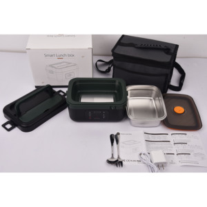 Herrfilk Tự Sưởi Ấm Hộp Ăn Trưa Thời gian Cách Nhiệt Xách Tay Không Dây <span class=keywords><strong>USB</strong></span> Có Thể Sạc Lại Hộp Ăn Trưa Thực Phẩm Ấm Hơn Điện Hộp Ăn Trưa - Product Image 6