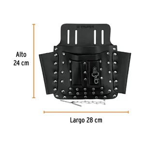 Truper borsa degli attrezzi in pelle con 8 scomparti elettricista stile per la conservazione degli attrezzi include Nylon e materiale in legno - Product Image 3