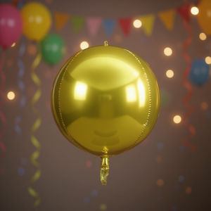 Globo Metalizado Dorado 4D de 45cm para Fiestas, Decoración para Fiestas de Cumpleaños - Product Image 4
