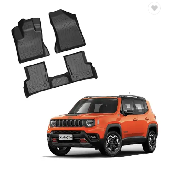 Tapetes de carro frontal e traseira tpe, acessórios de chão para carro jeep renegade 2016-2019 tpe