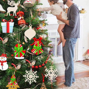 Set di ornamenti natalizi in legno da 24 pezzi per la 2025 vendita diretta in fabbrica giocattoli da <span class=keywords><strong>disegno</strong></span> per feste - Product Image 6