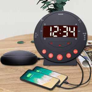 <span class=keywords><strong>Réveil</strong></span> sonore moderne double extra fort, style bombe temporelle, affichage numérique avec fonction vibrante - Product Image 1