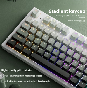Bàn phím văn phòng PBT 130 phím cơ học chơi game có dây bàn phím máy tính để bàn thể thao điện tử nhiều màu gradient phía trước in keycaps - Product Image 4