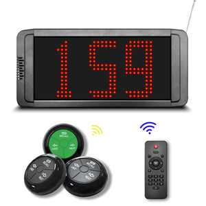 キュー管理システムLEDカウンター表示番号付き待機システム番号1表示と2ボタンを含む - Product Image 1