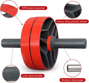 Rueda de ejercicio, rueda de abdominales para ejercicio físico para entrenamiento de fuerza central, rodillo abdominal para gimnasio en casa - Product Image 3