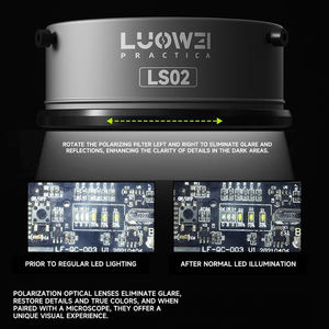 Luowei-Anillo polarizado <span class=keywords><strong>para</strong></span> microscopio, fuente de luz antideslumbrante, anillo de luz, <span class=keywords><strong>calibre</strong></span> 61mm, 64 cuentas LED - Product Image 5