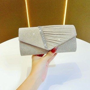 New Shiny Rhinestone <b>Small</b> Envelope Evening Hand <b>Bag</b> for Women Polyester Material Magnetic Closure Princess Dress Style Tanjing - Product Image 1