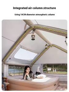 Tente de camping Iatable entièrement automatique de grand espace Deux chambres à coucher Un salon Imperméable PVC Fibre de verre Extérieur Nuit - Product Image 4