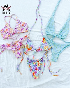 MLY High Quality Swimwear Allover Print Floral <strong>Bikini</strong> <strong>String</strong> Thong <strong>Bikini</strong> Manufacturer - Product Image 4