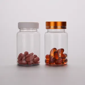 250ml Vacío BPA libre Contenedor Medicina Vitamina Cápsula Botella de plástico