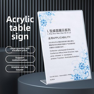 Nhà Máy Bán buôn tùy chỉnh đánh bóng <span class=keywords><strong>Acrylic</strong></span> QR mã thanh toán hiển thị đứng hai mặt đơn giản bảng thẻ cho kệ trưng bày - Product Image 6