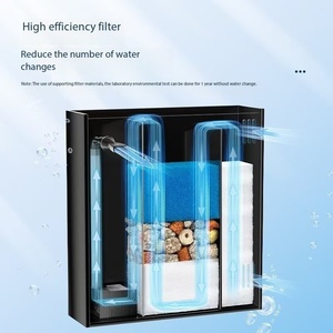 Kleine Desktop Ecologische Aquaria Glazen <span class=keywords><strong>Aquarium</strong></span> Hoogrendementsfilter <span class=keywords><strong>Aquarium</strong></span> Energiebesparende Ultrawitte Achterfilter - Product Image 4