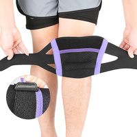 Genouillère pour hommes en nylon respirant avec support à ressorts, réglable, pour la rotule, équipement de protection sportif chauffant pour la course et le cyclisme