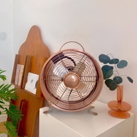 Ventilateur de bureau en métal Eurotech 2025, nouveau design, mini ventilateur haute vitesse, vent puissant, ventilateur de table rétro en métal avec CE ROHS, pour la maison et le bureau