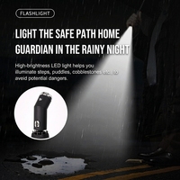 Parapluie LED Rotatif avec Lampe Torche Intégrée, Grande Taille, Ouverture Automatique, Pliant Portable, Vente en Gros