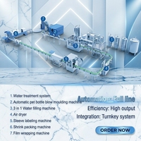 Usine complète de production de boissons en verre, automatique, électrique, à économie d'énergie, pour eau pure et eau minérale