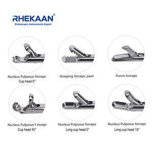 Instrumen Endoskopi Tulang Belakang untuk Discektomi Pulsi Interlaminar Endoskopik Uniportal, <span class=keywords><strong>Forceps</strong></span> Penjepit Bergerigi Fleksibel dari Baja Tahan Karat - Product Image 6