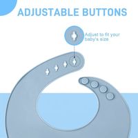 Bavoirs en silicone pour bébé avec logo personnalisé, sans BPA, ajustables, imperméables, fermeture à bouton, vente en gros transfrontalière, directement de l'usine
