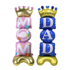 Ballons en aluminium épais 2026, grand format, motif 'Maman debout' et 'Papa', emballage individuel, pour Hélium, promotion pour les fêtes de la Fête <span class=keywords><strong>des</strong></span> Pères et de la Fête <span class=keywords><strong>des</strong></span> Mères - Product Image 2