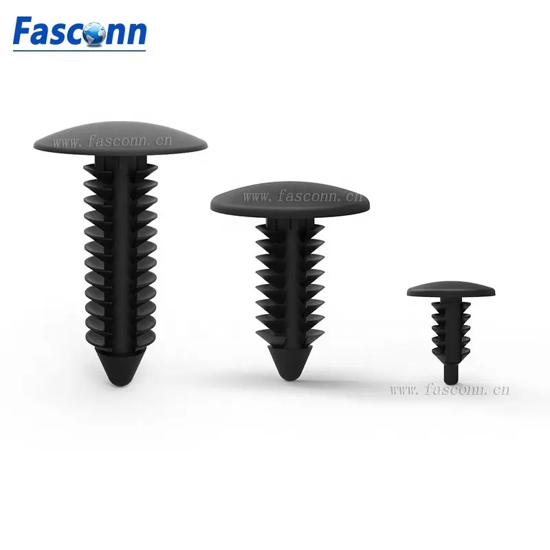 Nylon Push-in Fir Tree Clips Rivet Retainer, Christmas Pine Tree buttons ,Barbed Push Panel Fasteners,