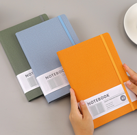 Ensemble de bloc-notes d'entreprise haut de gamme A5/A6 personnalisé avec logo 2026, reliure à cheval, couverture rigide en cuir PU