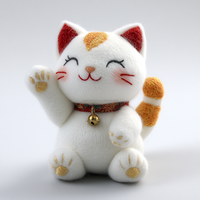 Mini chat porte-bonheur de décoration personnalisée Articles d'ameublement Jouet en peluche Kawaii Anime personnalisé