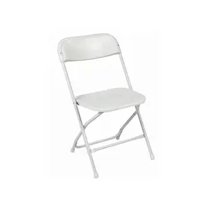 Sconto di promozione prezzo a buon mercato metalused bianco resina sedie pieghevoli di plastica