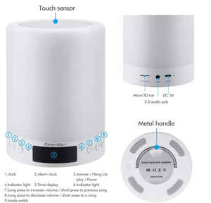 2023 Portable Wireless Speaker Multi-function Music Player Touch Pat Colorful <strong>LED</strong> Night Light Desk Table Sensing <strong>Lamp</strong> - Product Image 5