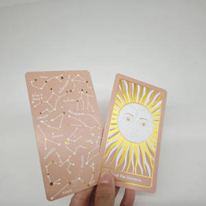 Jeu de cartes de tarot de haute qualité avec bordure dorée, impression couleur intégrale personnalisée, astrologie, <span class=keywords><strong>oracle</strong></span>, avec boîte - Product Image 4