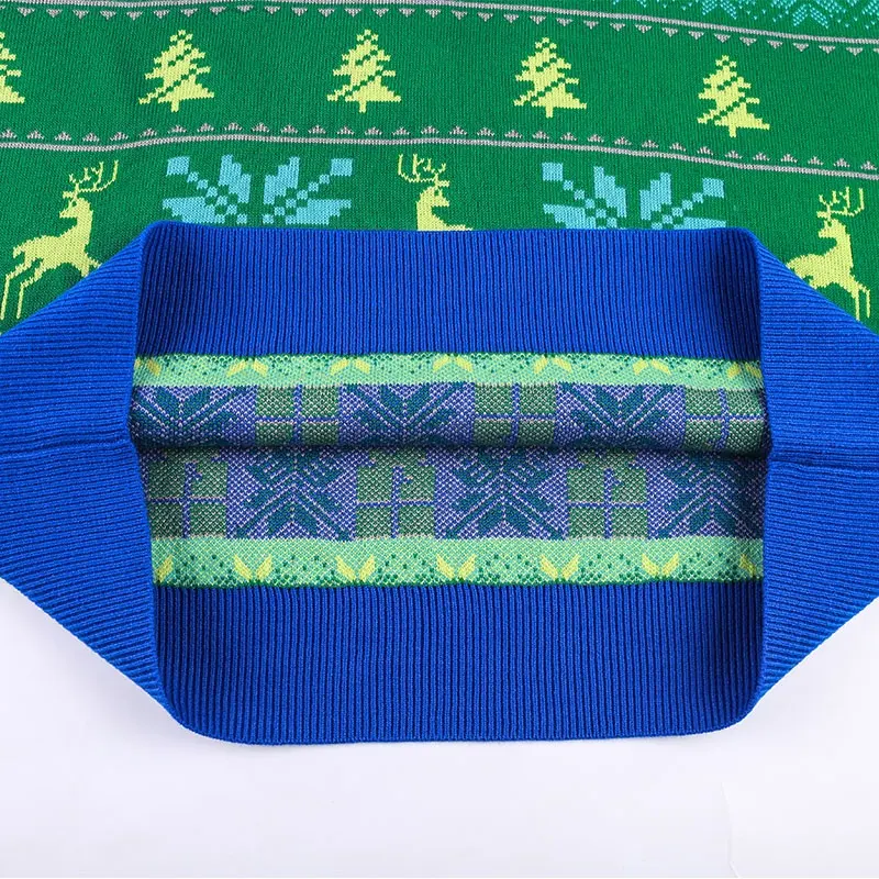Pull de Noël moche unisexe en tricot jacquard de haute qualité, personnalisé et familial